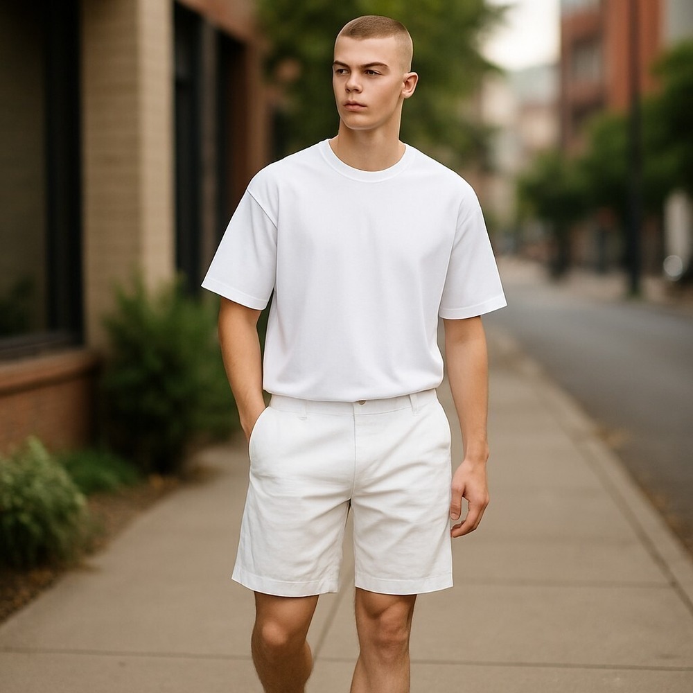 Old Navy Men's Classic Fit Chino Shorts Size 40 Light Grey & Grey